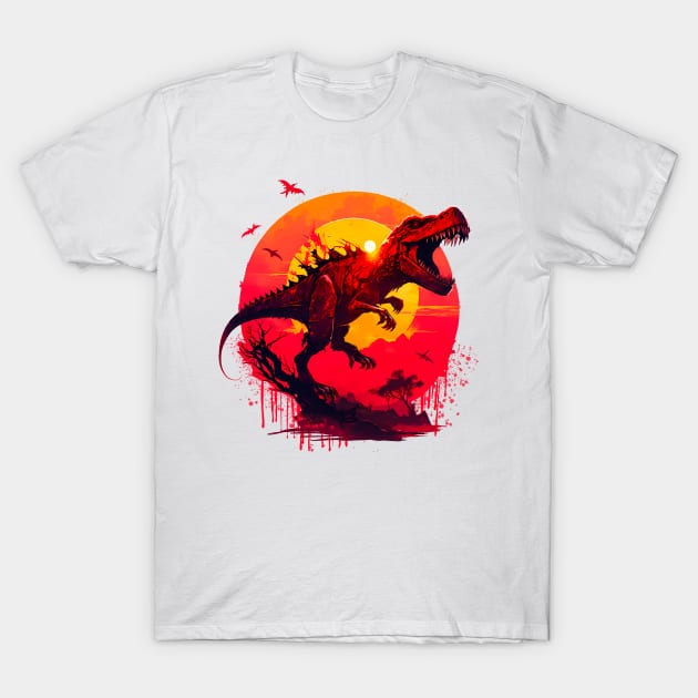 T-rex T-Shirt by NemfisArt